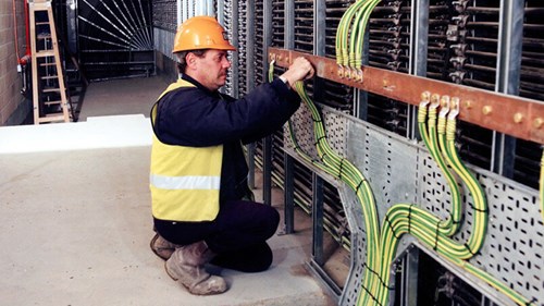 Limehouse Link engineer fixing cables